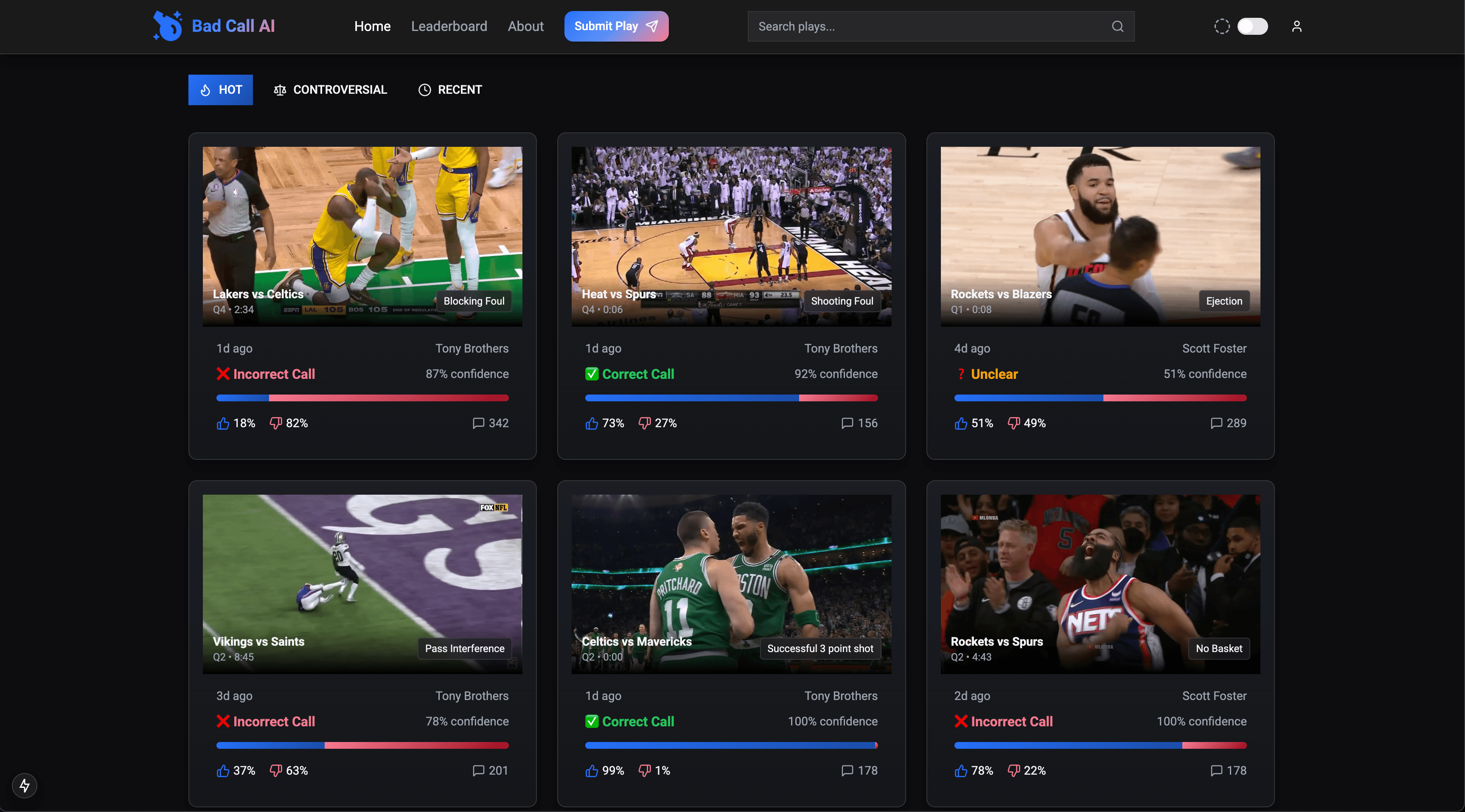 Bad Call AI preview
